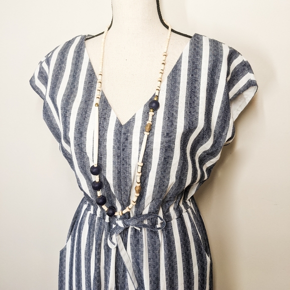 NWT Lucca Striped Linen Jumpsuit - Picture 2 of 5